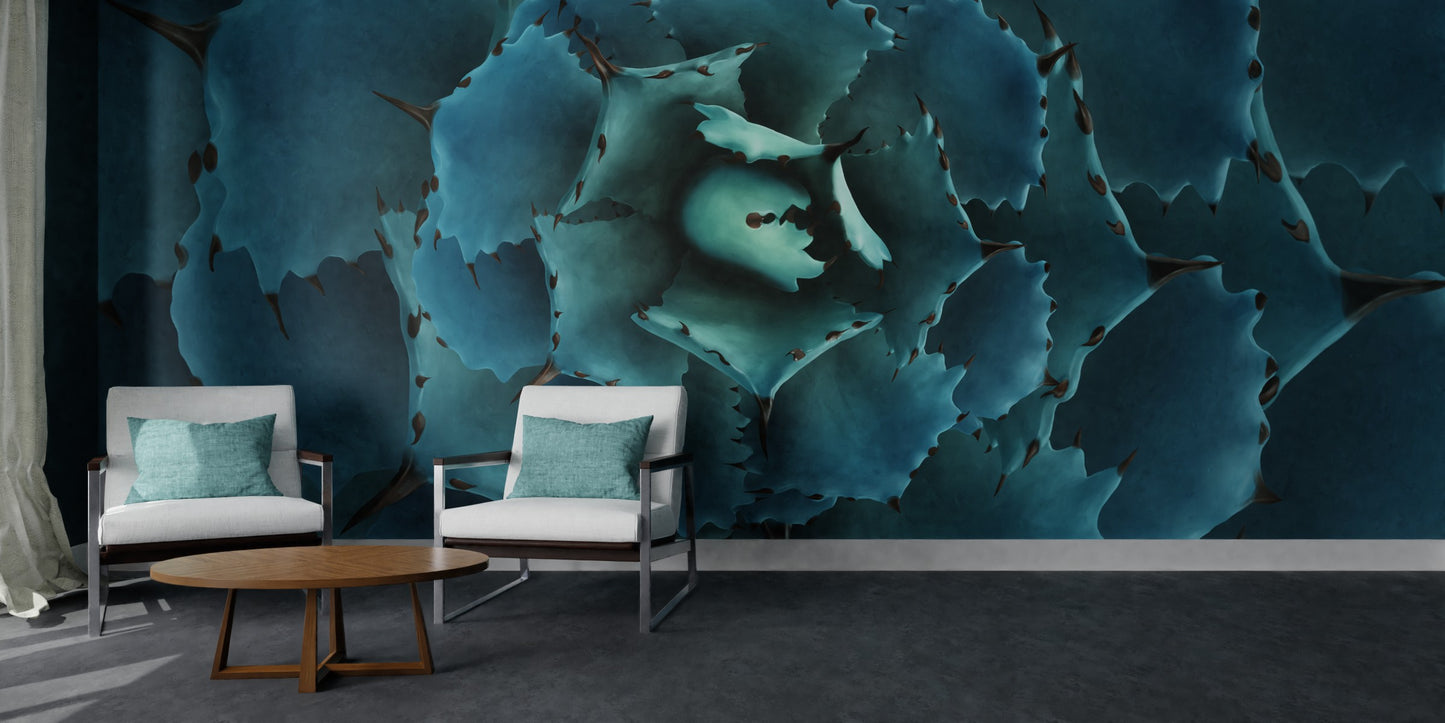 Turquoise Dragon Toes Mural Wallpaper